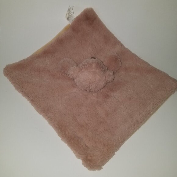 Kellytoy Brown Teddy Bear Lovey Rattle Security Blanket Plush Baby Toy - Picture 3 of 6